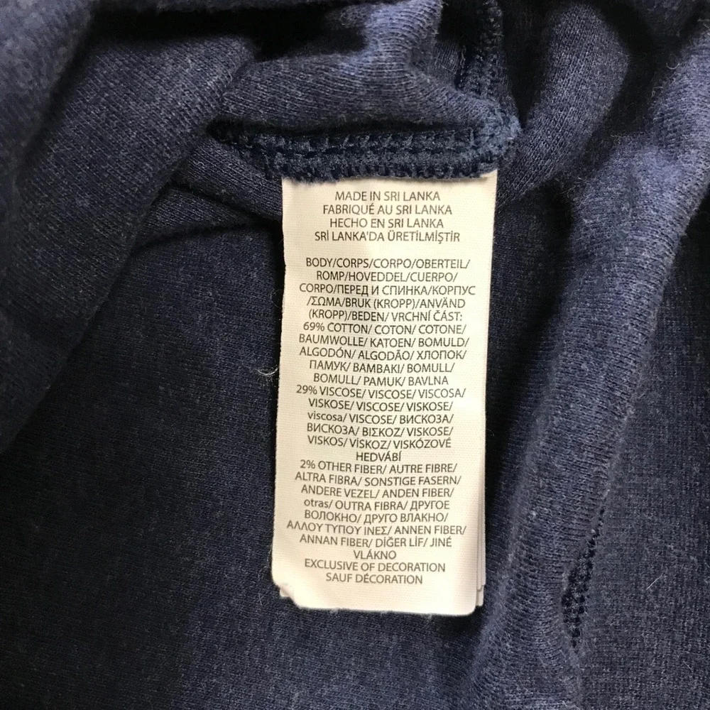 Polo Ralph Lauren Mens Quarter Zip Pullover Navy Blue Heather Red Pony Large